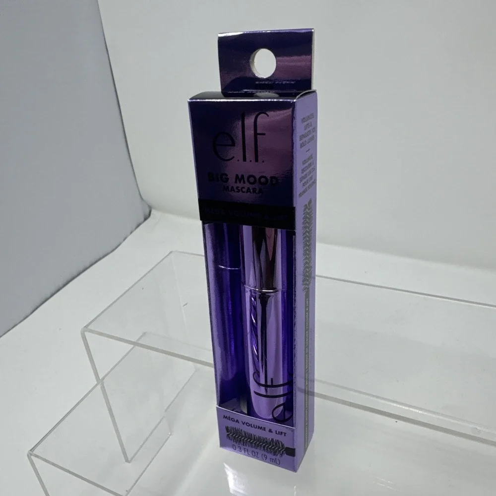 6 Pack: E.l.f. Big Mood Mega Volume‎ Lifting Mascara Pitch Black 9 mL Elf